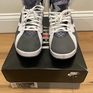 Nike Air Jordan 7 2021 Flint Gray and White Men's Sneakers